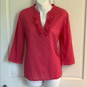 Hot Pink Cotton Clip Dot Tunic Small Talbots